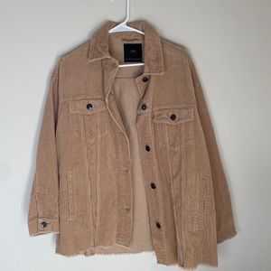 Oversized corduroy shirt jacket Zara size medium